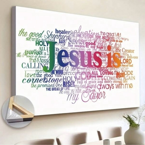Other - Colorful Jesus Christian Art Print, 12”x18” Wrapped Canvas